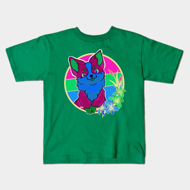 Polysexual corgi Kids T-Shirt by ThBlkBirdDaliah